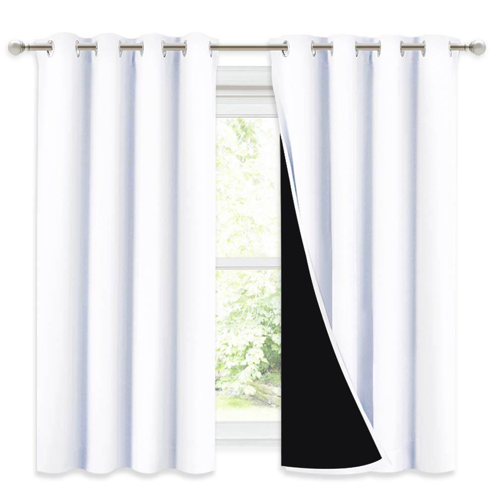 NICETOWN blackout curtains 52x54 panel front view showing light blocking fabric