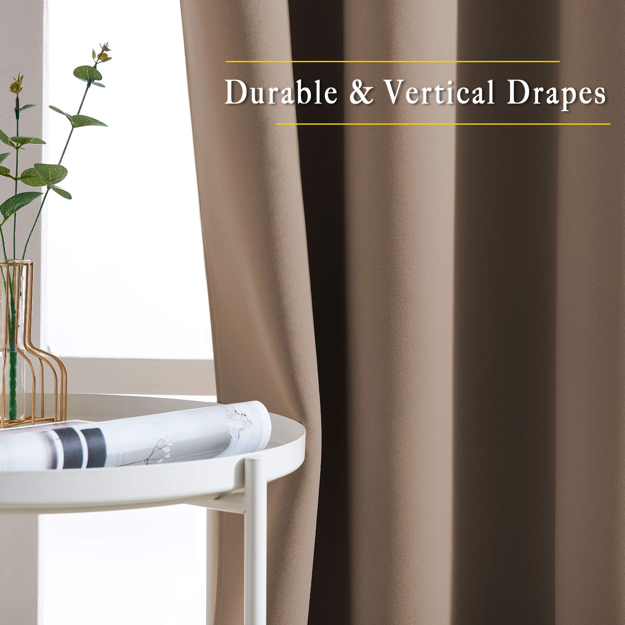 NICETOWN blackout curtains fabric close-up reveals heavy, premium feel