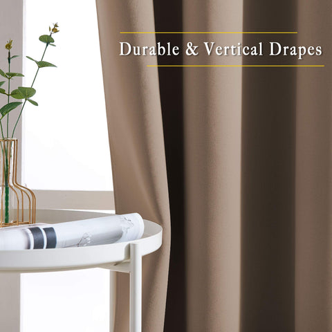 NICETOWN blackout curtains fabric close-up reveals heavy, premium feel