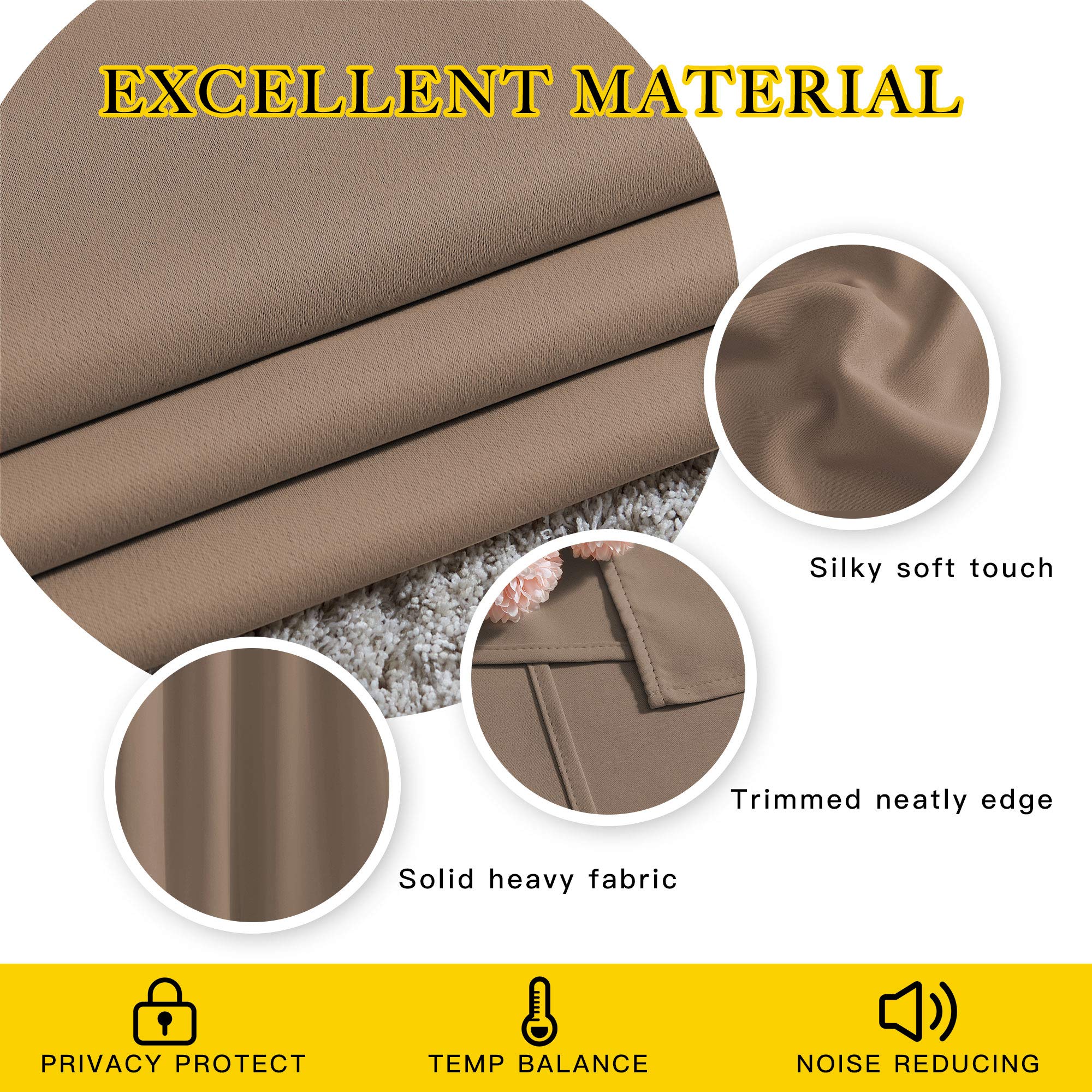 NICETOWN blackout curtains block sun glare for comfortable viewing