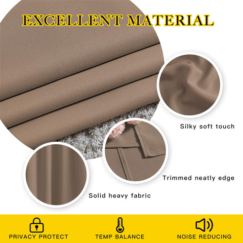 NICETOWN blackout curtains block sun glare for comfortable viewing