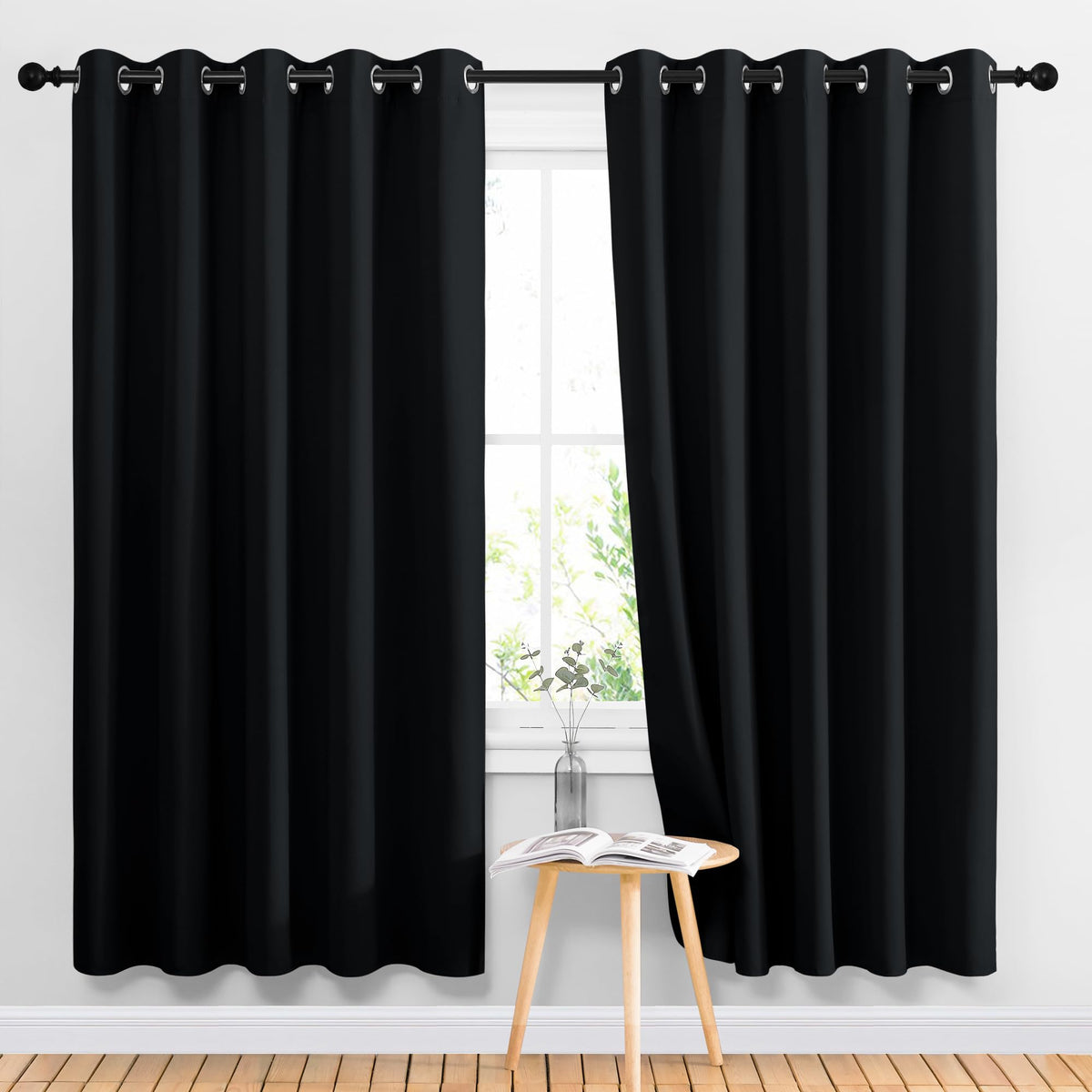 NICETOWN blackout curtains panel 66x70 blocks light for a darker room