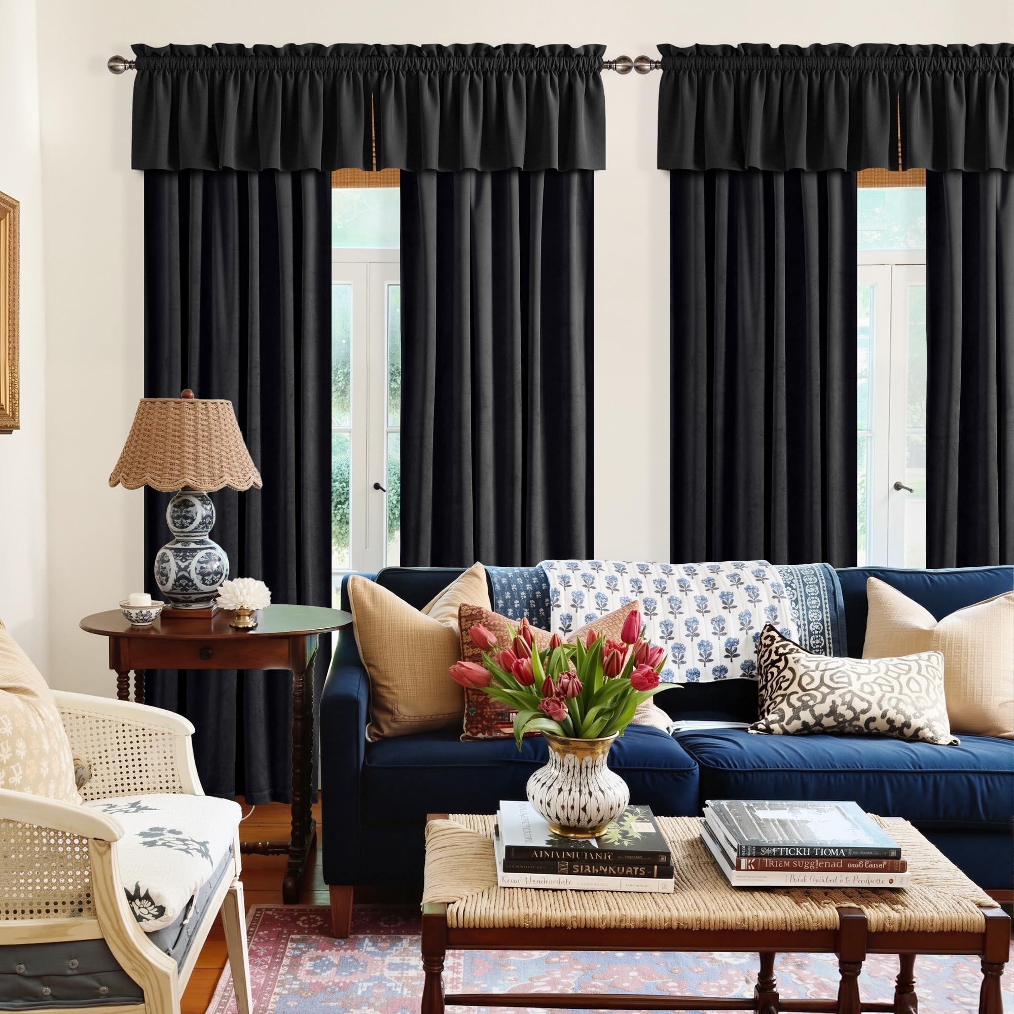 NICETOWN velvet hemming detail demonstrates durable seams and long-lasting luxe appeal.