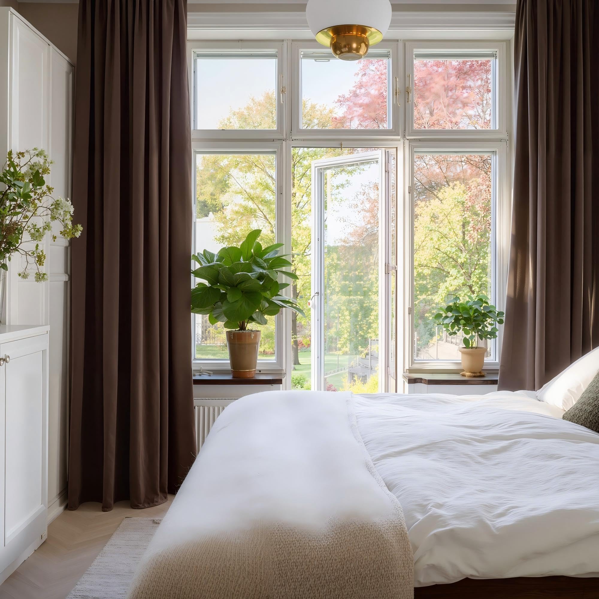 NICETOWN velvet close-up shows plush fabric and rich color for refined room decor.