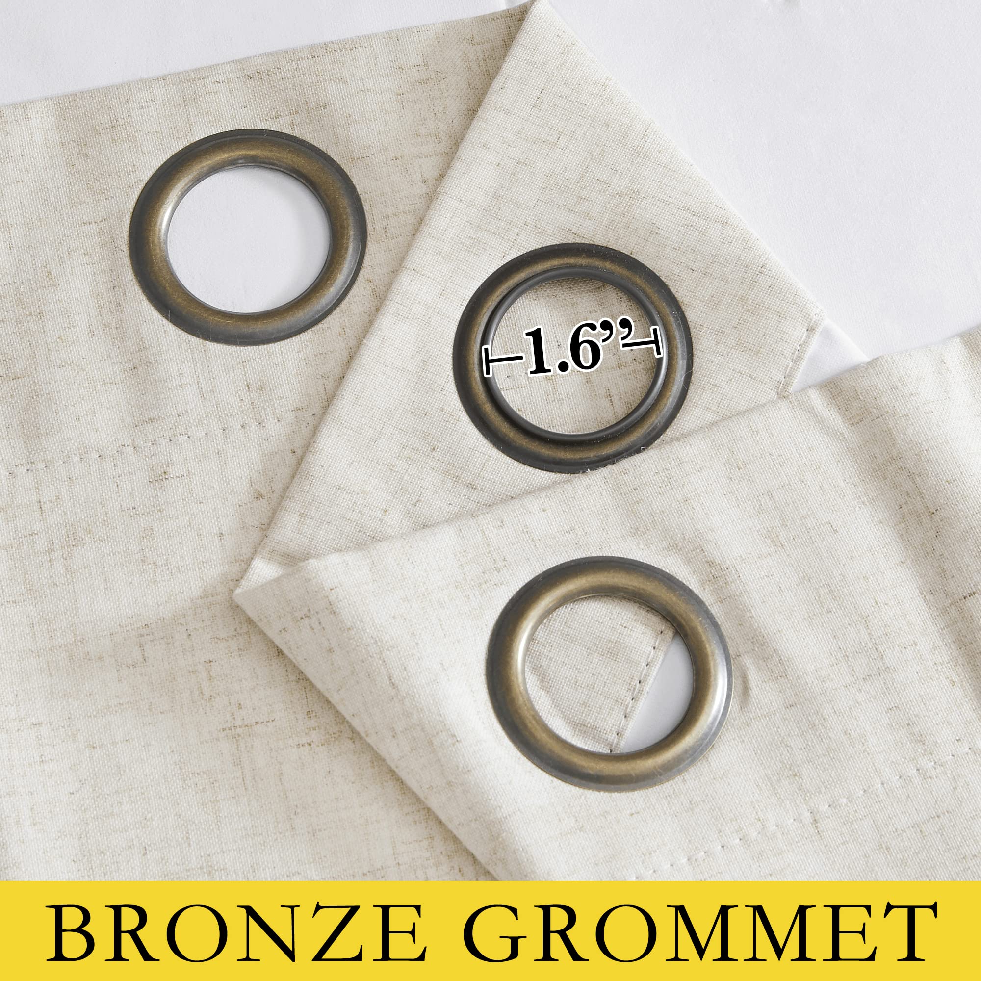 NICETOWN dry-clean-only care tag helps preserve linen texture and color.
