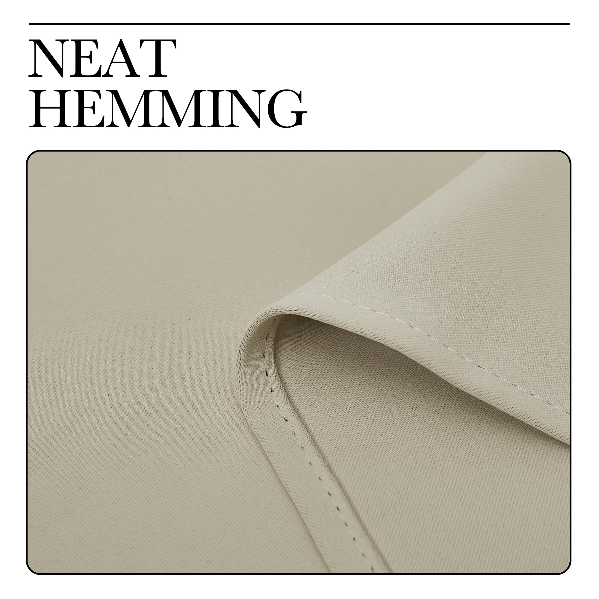 NICETOWN cream thermal curtains, panel 06, energy-smart design helps maintain comfortable indoors.