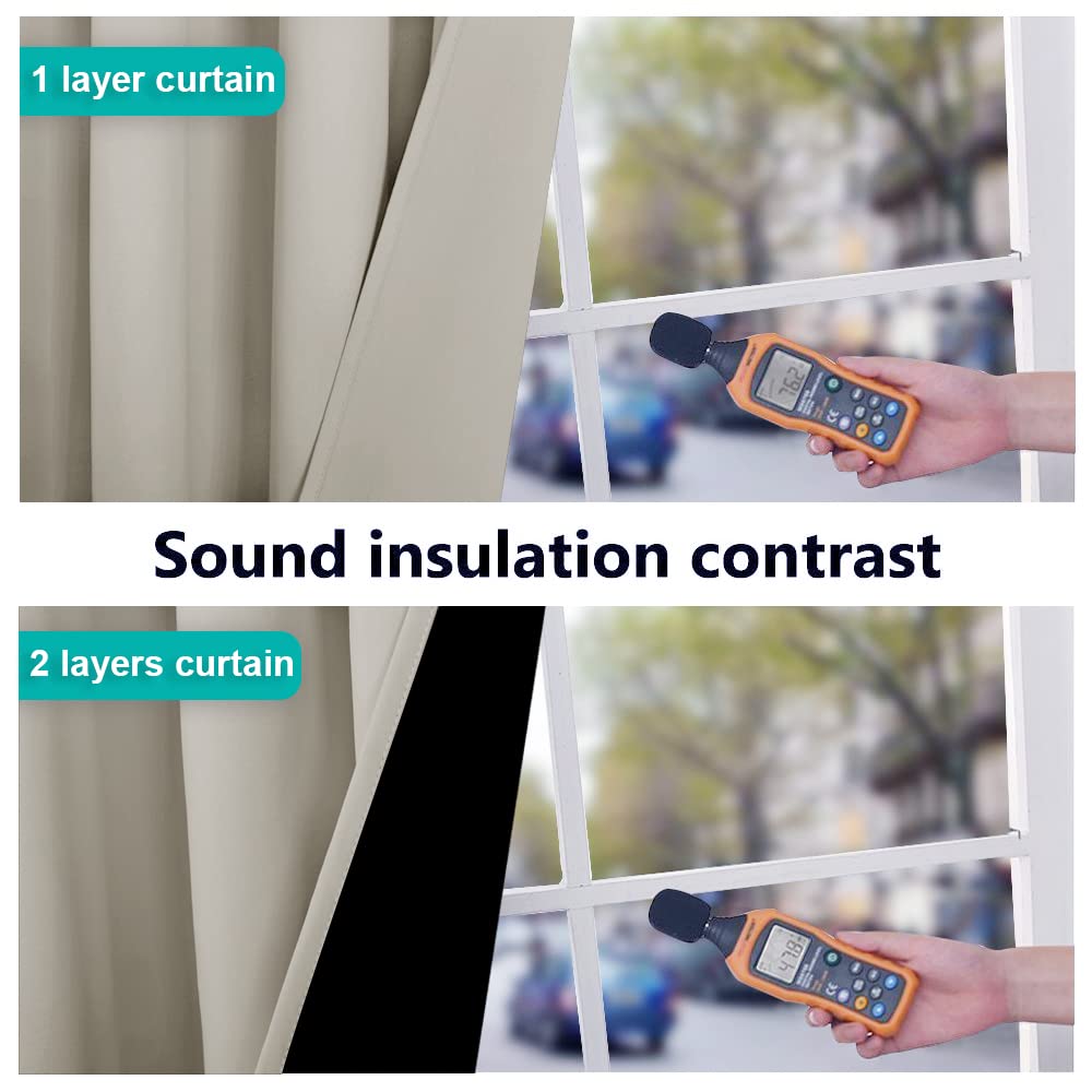NICETOWN curtain rod with smooth slide for effortless opening and closing.