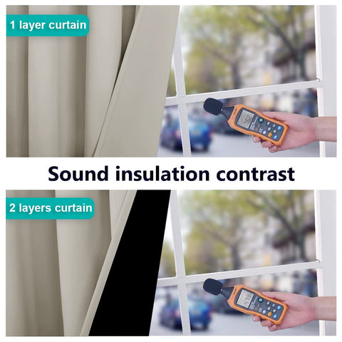 NICETOWN curtain rod with smooth slide for effortless opening and closing.