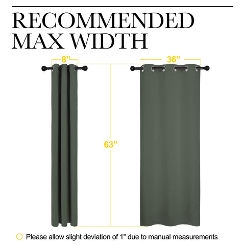 NICETOWN wrinkle-free blackout curtains in Dark Mallard install quickly.