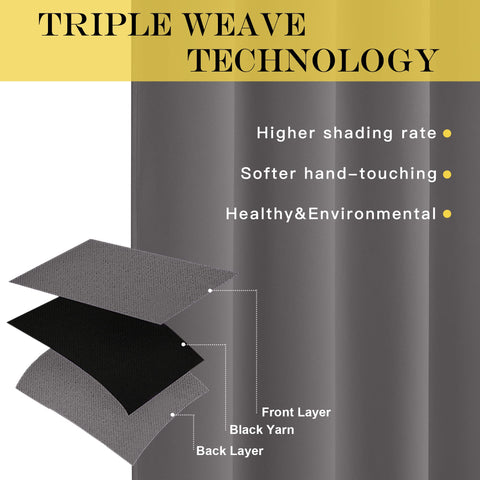 NICETOWN grommet-top design for easy hanging and clean drape