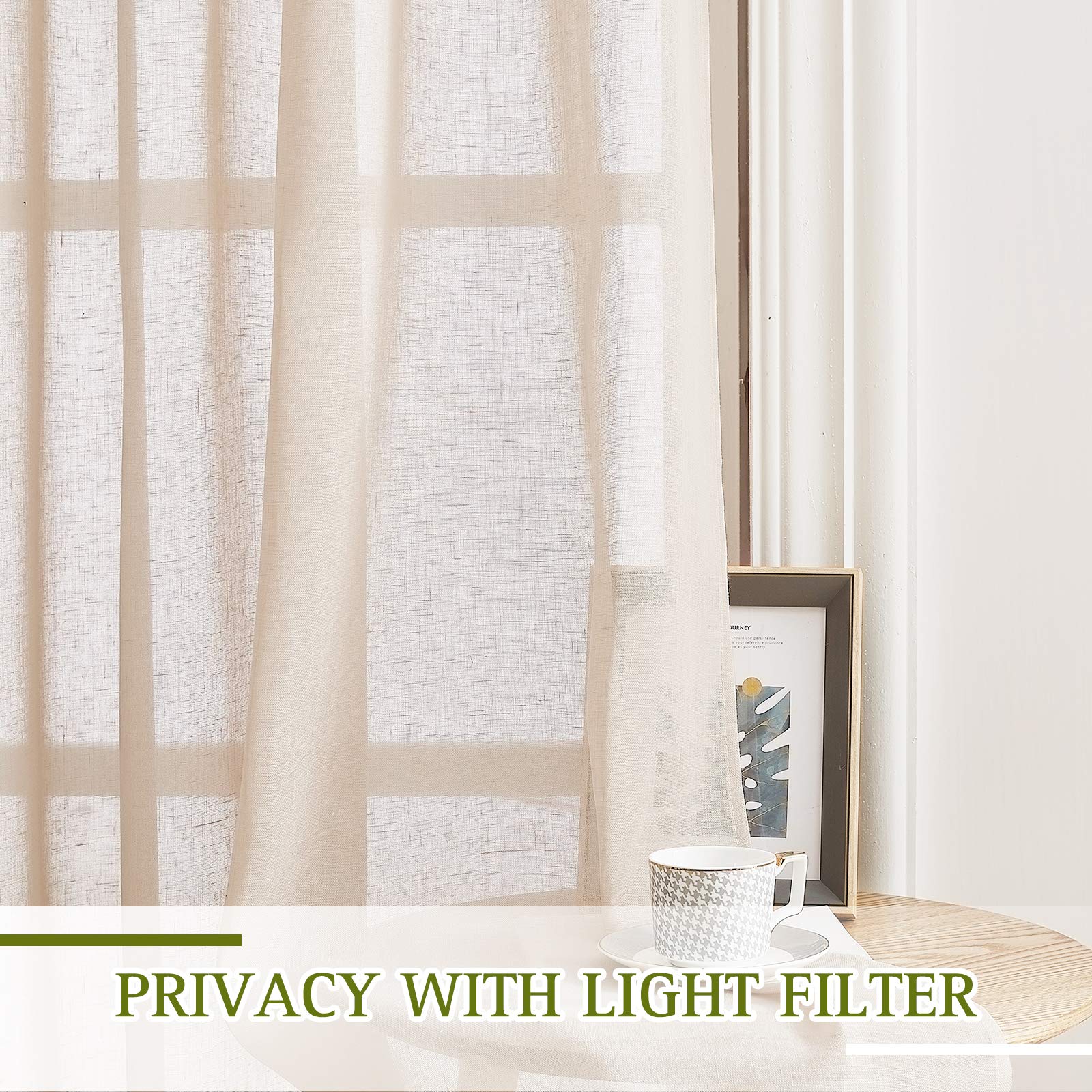 NICETOWN grommet header close-up highlights easy indoor mounting.