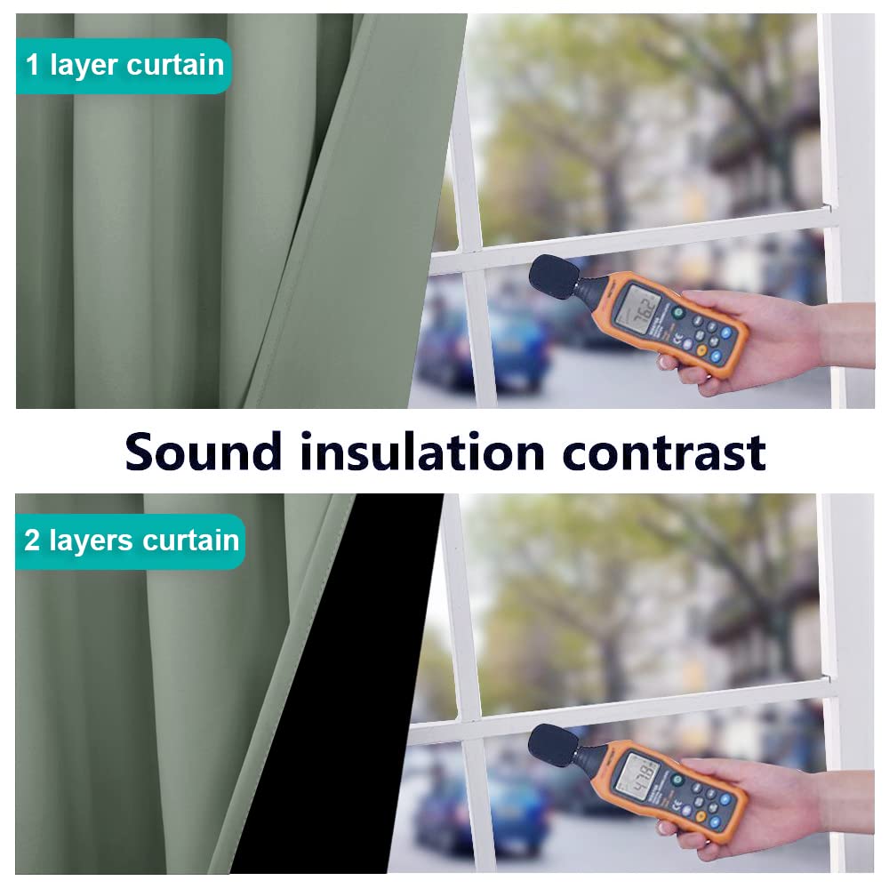 NICETOWN two-layer curtains with grommet top install easily