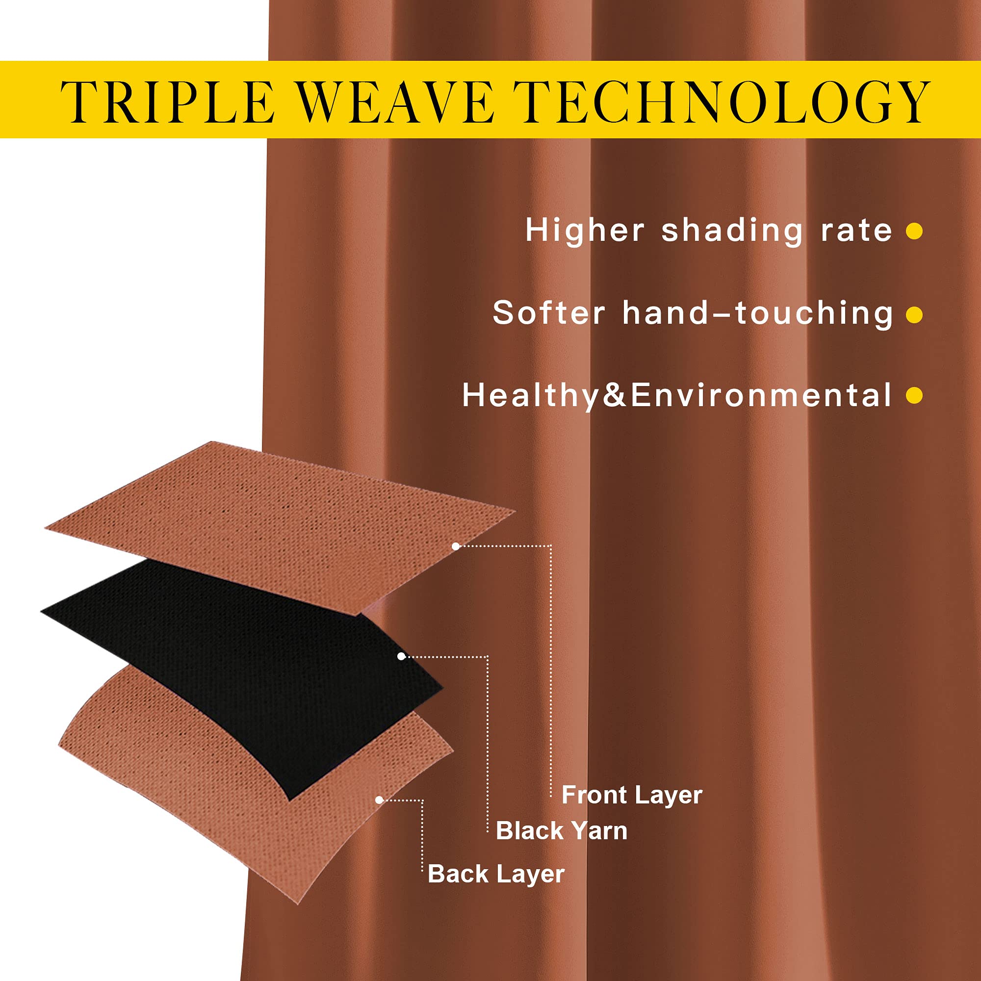NICETOWN heavy fabric provides privacy and a sense of solid, quiet interiors