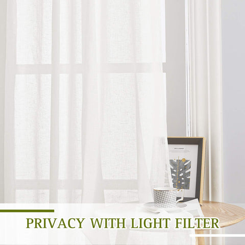 NICETOWN ivory linen grommet panels offer easy installation and a clean, modern look.