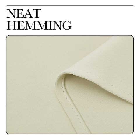NICETOWN machine-washable beige curtains, quick care and wrinkle-free.