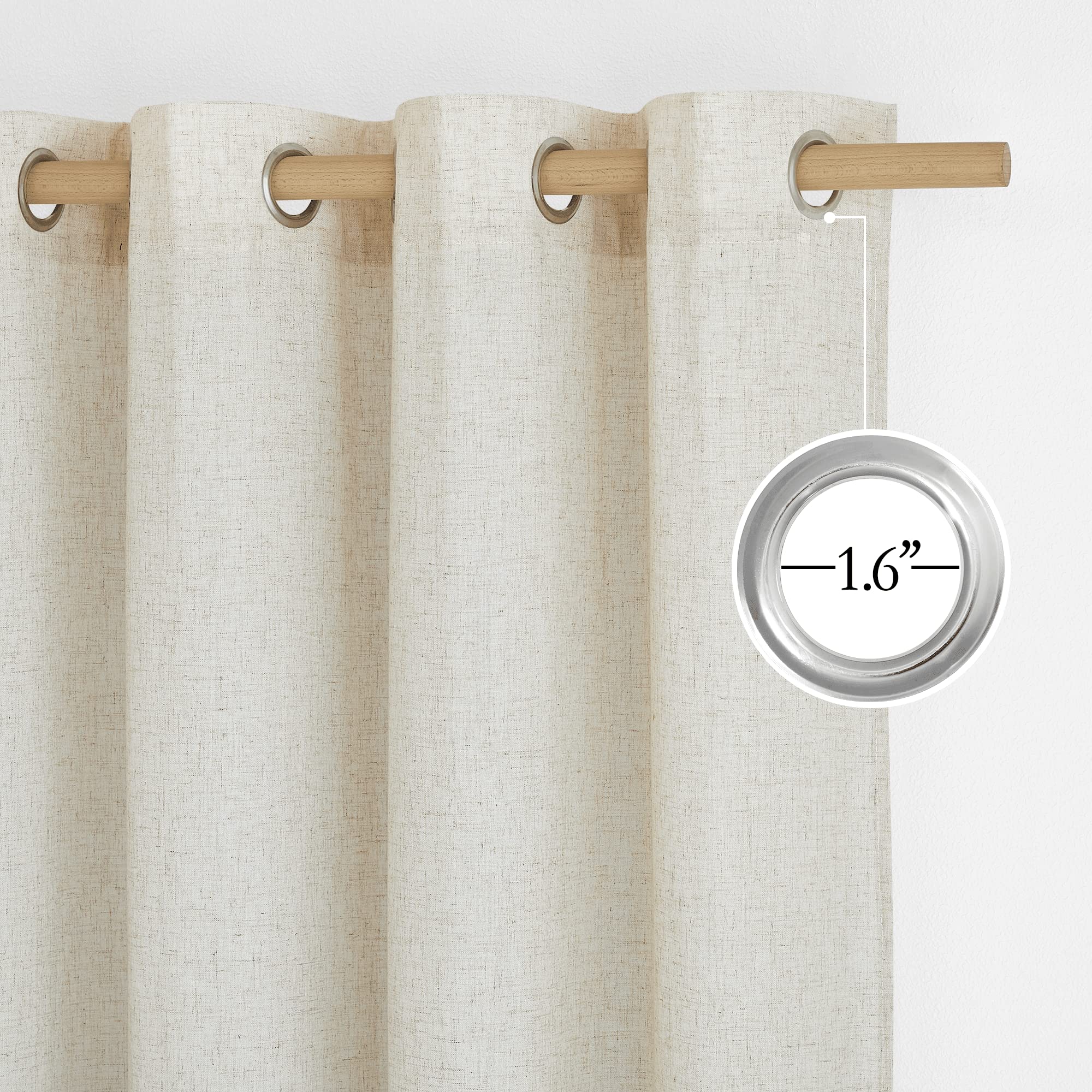 NICETOWN grommet detail demonstrates easy hanging and smooth operation.