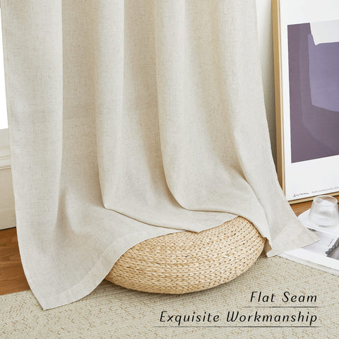 NICETOWN semi-sheer curtains offer versatile privacy for home offices.