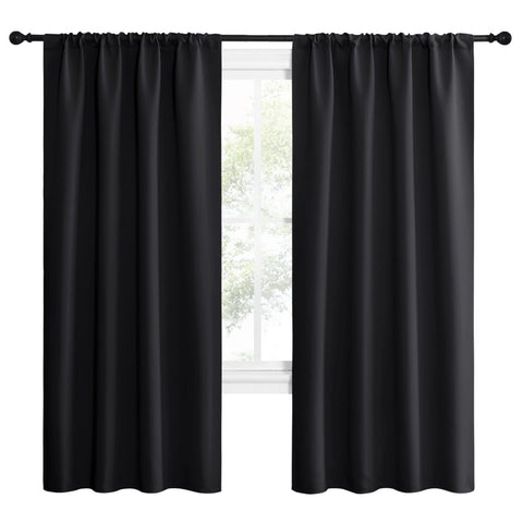 NICETOWN rod-pocket design enables easy installation and neat pleats.