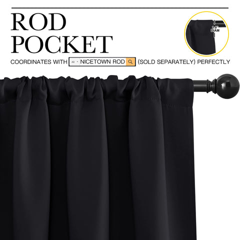 NICETOWN soft-texture fabric close-up showcases premium blackout material.