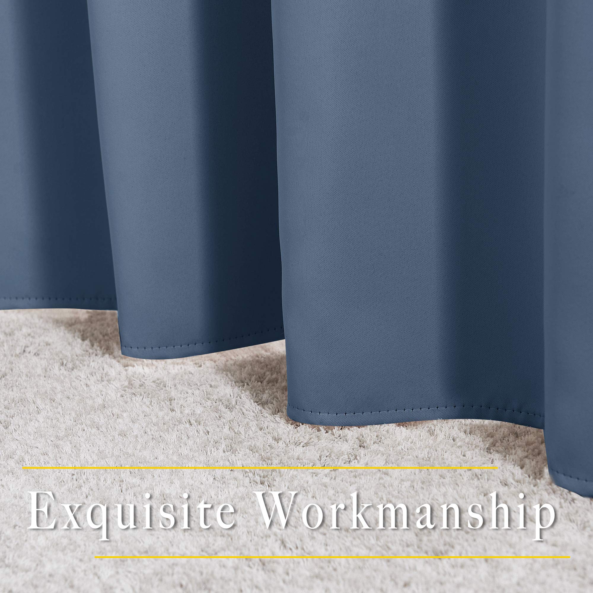 NICETOWN care label shows machine washable curtains for easy maintenance.