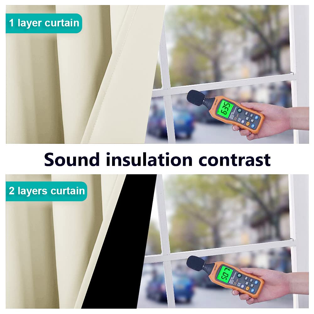 NICETOWN noise-reducing drapes in a bedroom for a calmer space
