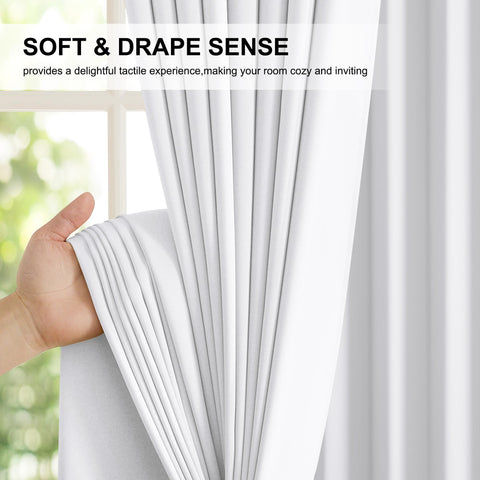 NICETOWN noise-reducing drapes help create a calmer room