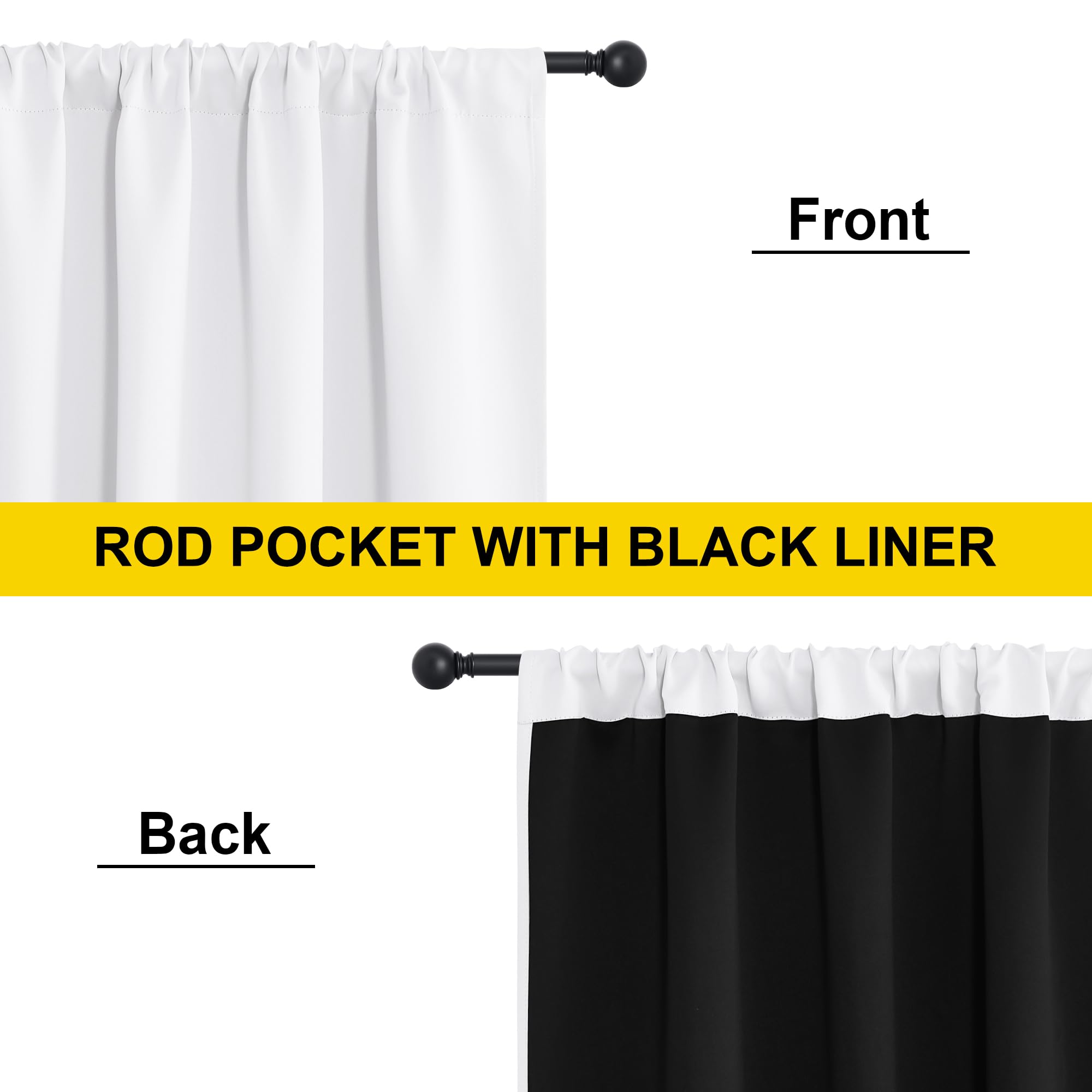 NICETOWN white curtains offering noise reduction for a quieter room