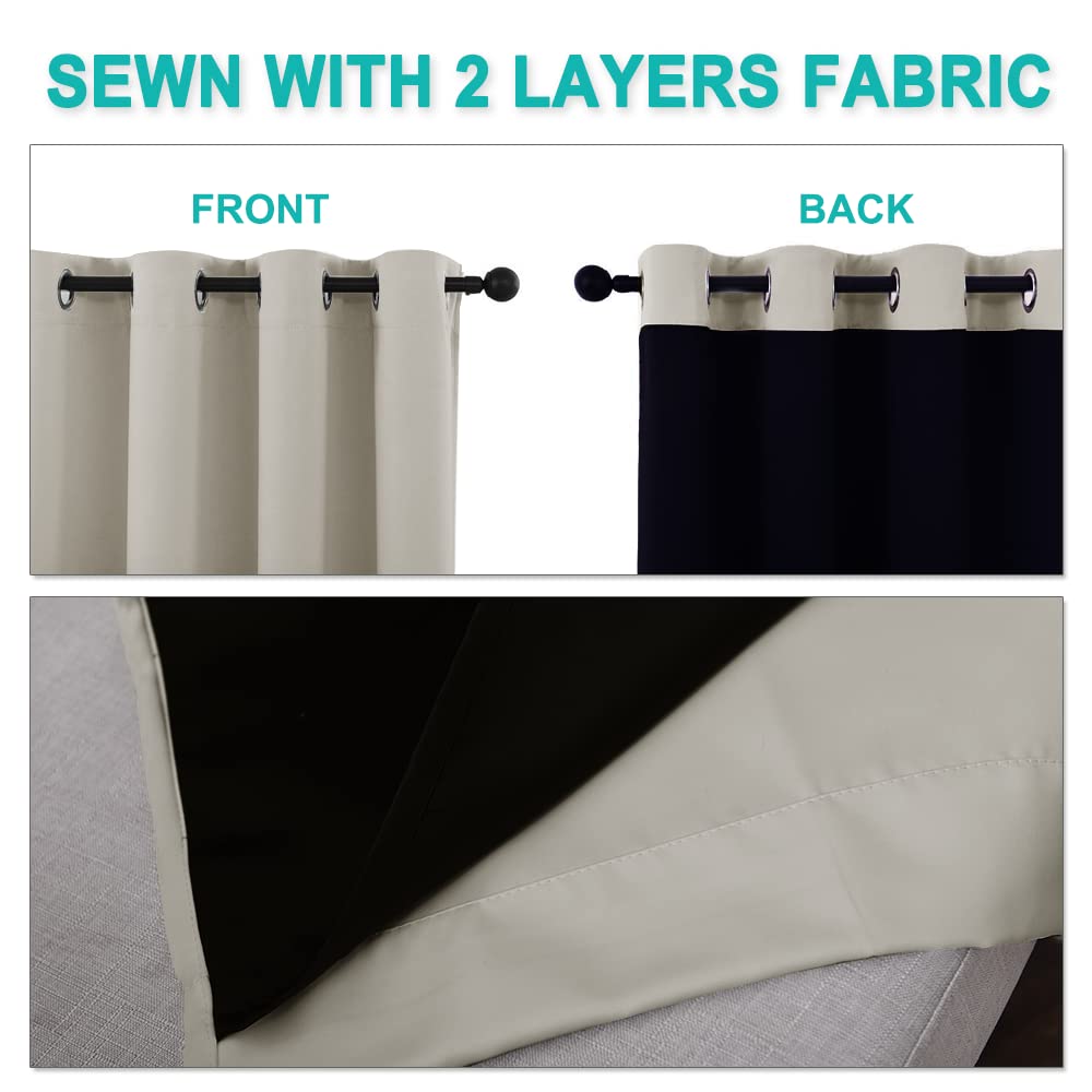 Dense NICETOWN drapes reduce outside noise for a quieter room.