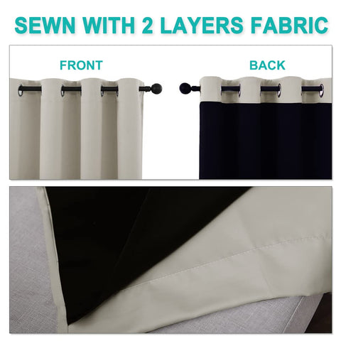 Dense NICETOWN drapes reduce outside noise for a quieter room.