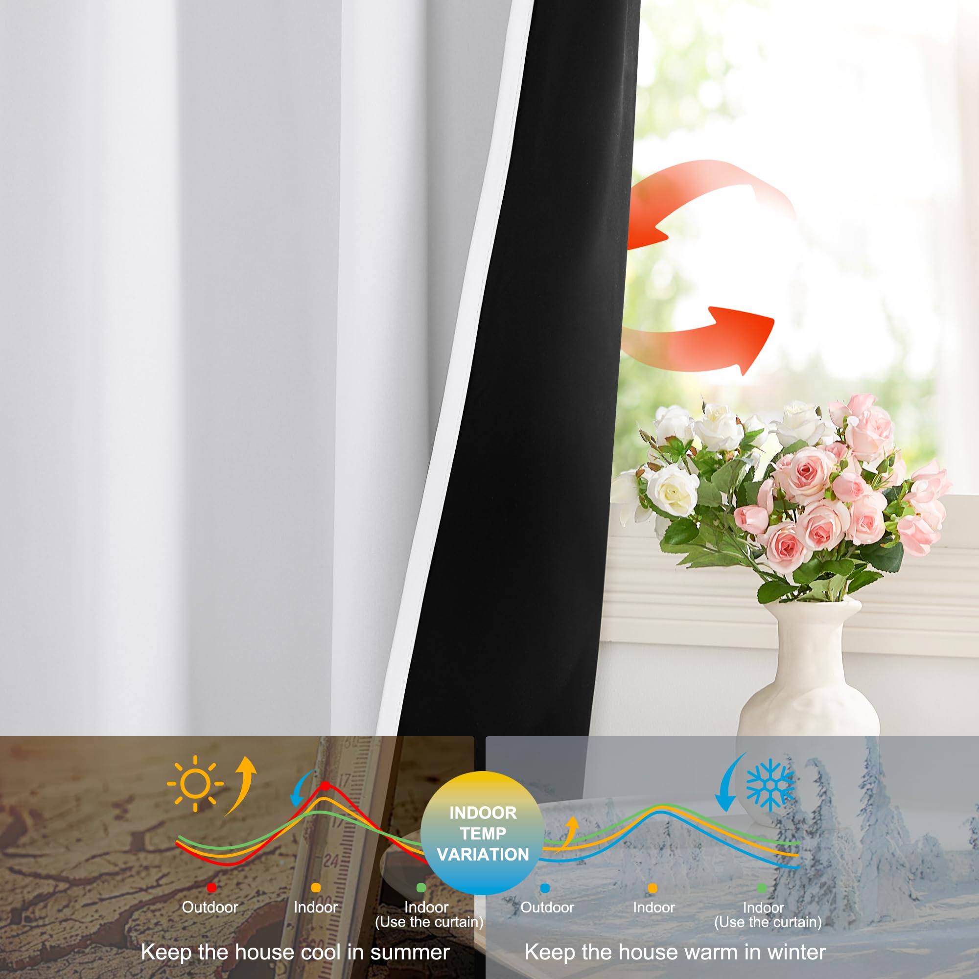 NICETOWN nursery blackout curtains providing a darker nap space