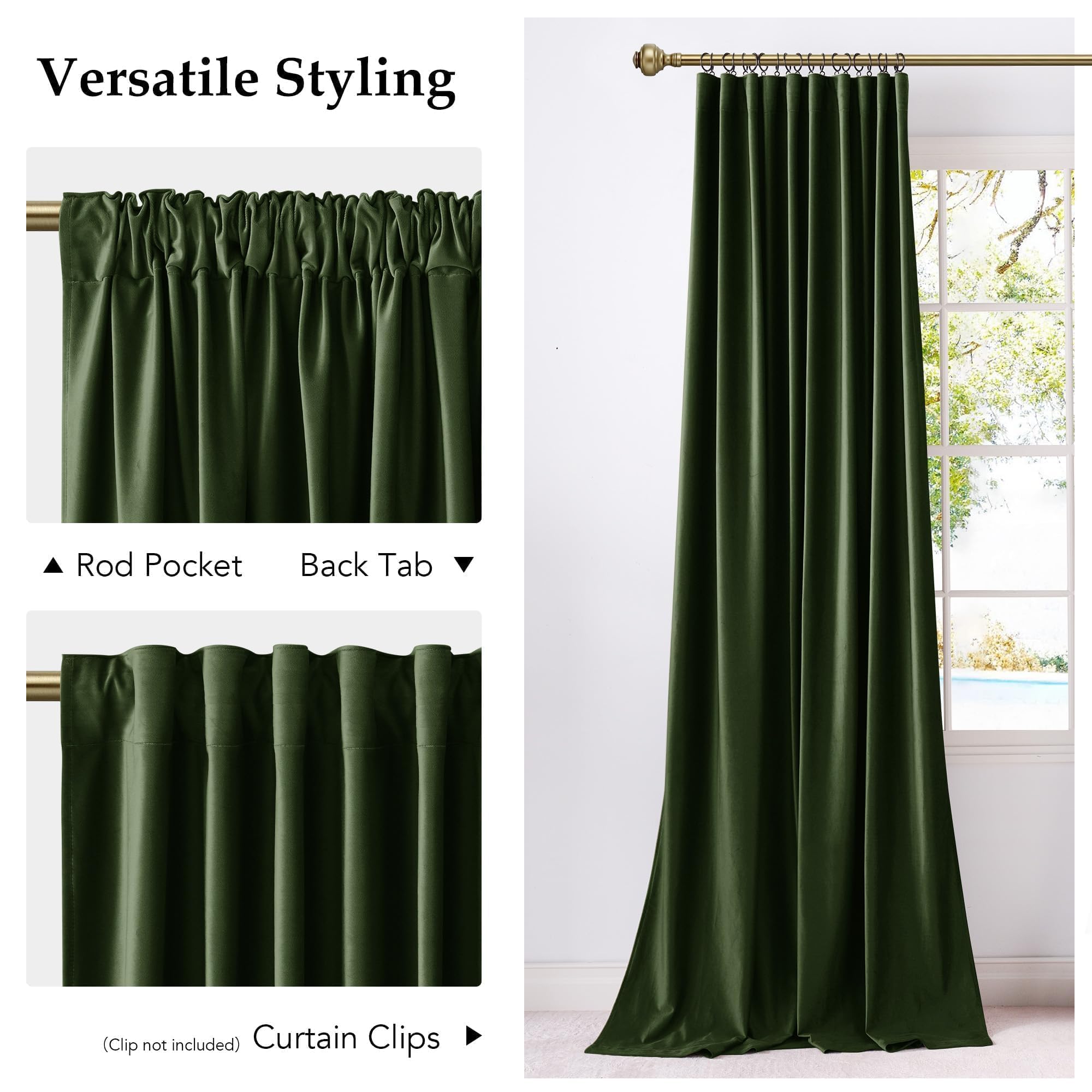 NICETOWN velvet curtains demonstrating thermal insulation for temperature control.