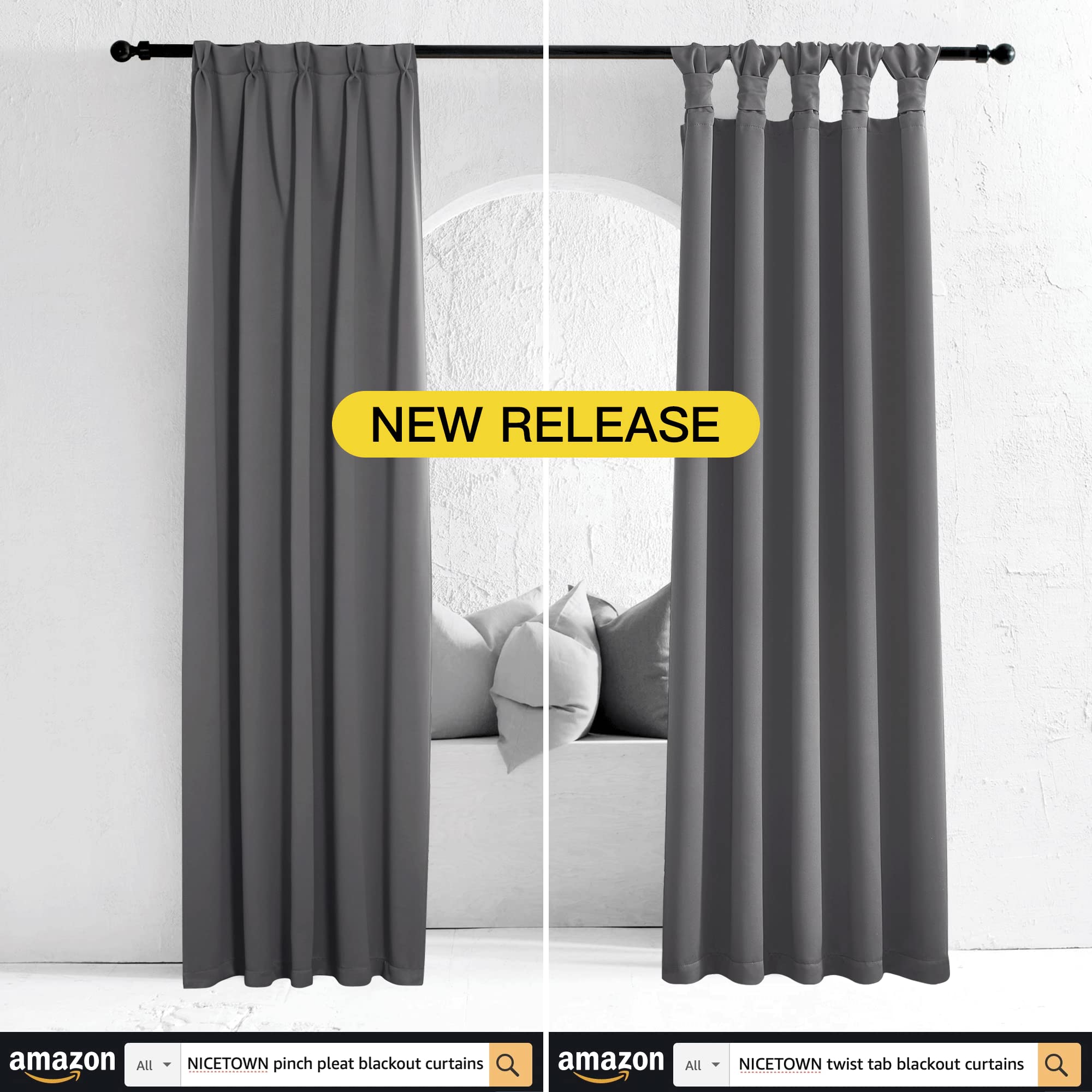 NICETOWN privacy-focused drapes maintain personal space with a stylish look.