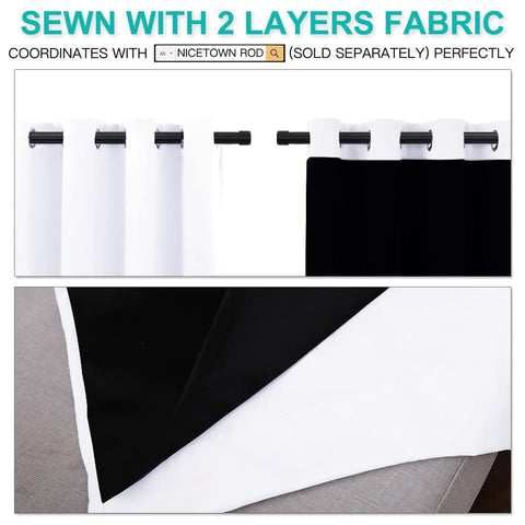 NICETOWN privacy-focused curtain suitable for nursery and bedroom.