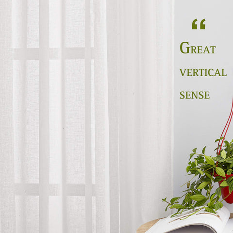 NICETOWN Linen sheer panel providing private daylight while maintaining a breathable ambiance.