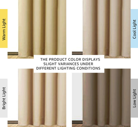 NICETOWN Biscotti Beige two-panel set enhances living room privacy.