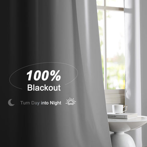 NICETOWN rod pocket white curtains ready to hang on standard rod