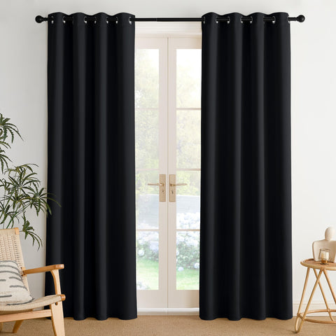 NICETOWN grommet-top room-darkening draperies for easy glide and modern look