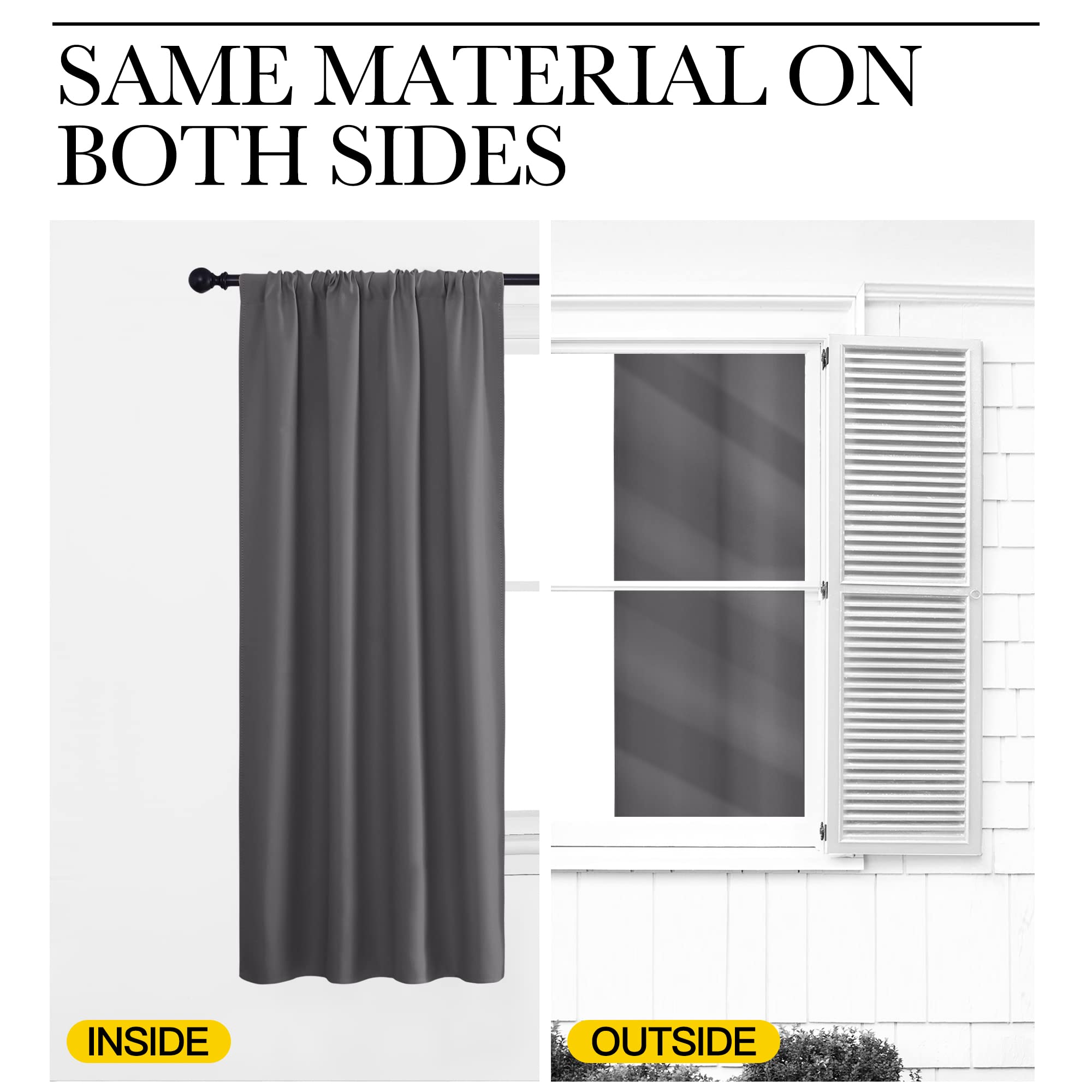 NICETOWN blackout curtains reduce sun glare in living room