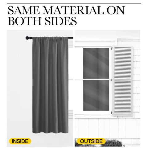 NICETOWN blackout curtains reduce sun glare in living room