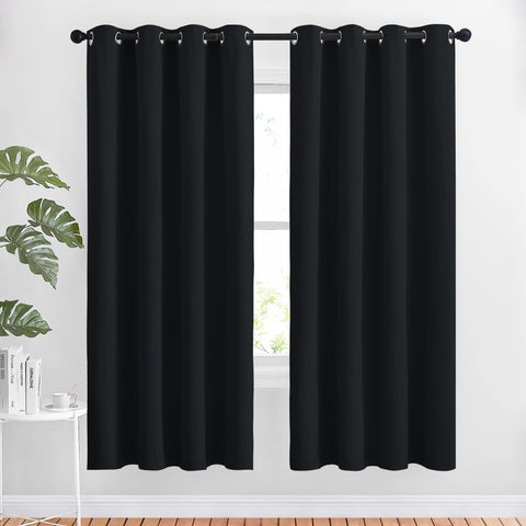 NICETOWN silver grommet 52x72 curtains for easy installation and casual elegance.