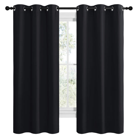 NICETOWN silver grommets on curtains enable smooth, easy sliding