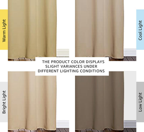 Nicetown six grommet top curtain for easy hanging on standard rods.
