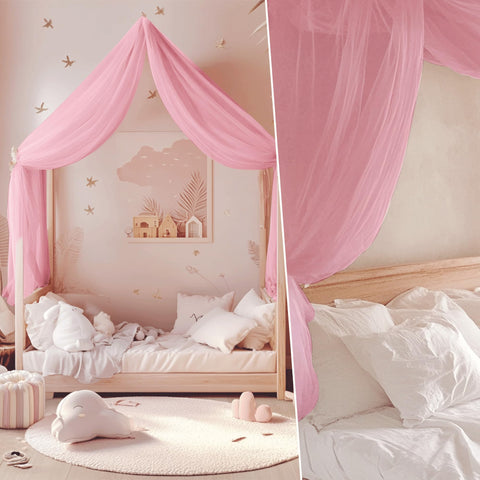 NICETOWN soft veil material highlights lightweight, breathable drape for casual spaces.