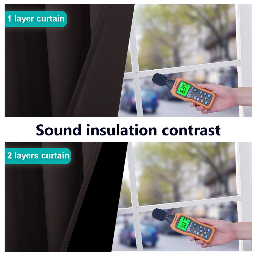 NICETOWN soundproof curtains help reduce noise for quiet evenings.
