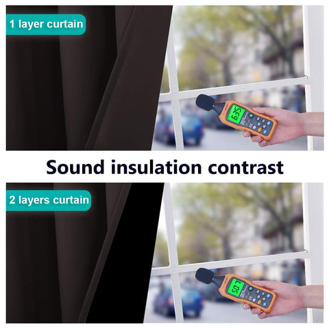 NICETOWN soundproof curtains help reduce noise for quiet evenings.