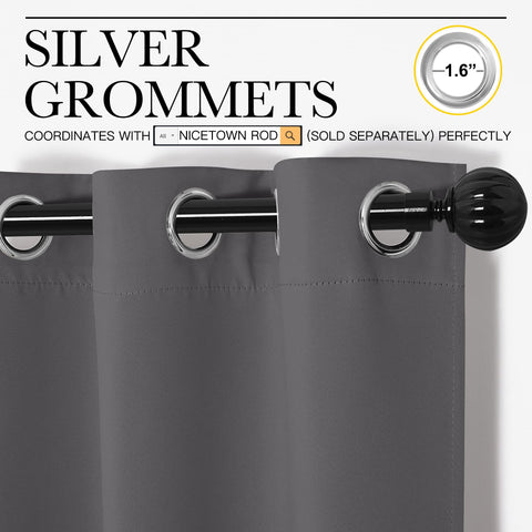 NICETOWN thermal insulated blackout curtains provide sun protection and energy efficiency.