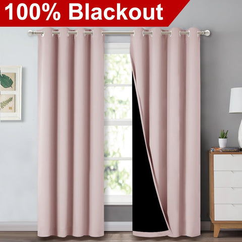 NICETOWN thermal insulated liner blackout drapes enhance privacy and temperature control