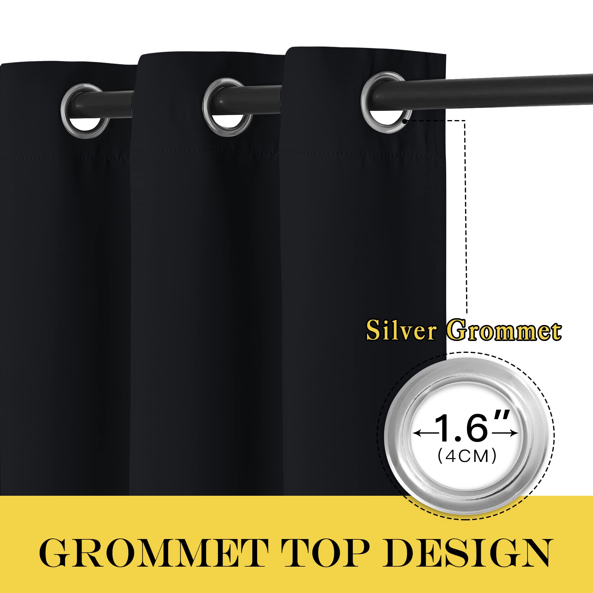NICETOWN thermal insulated curtain for patio doors helps maintain comfortable room temperature.