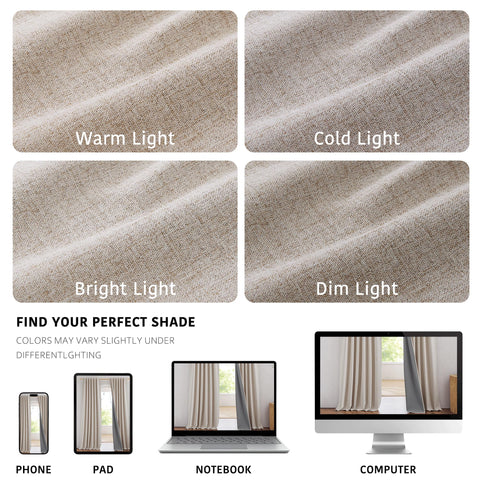 NICETOWN thermal insulated curtains help balance indoor temperature.