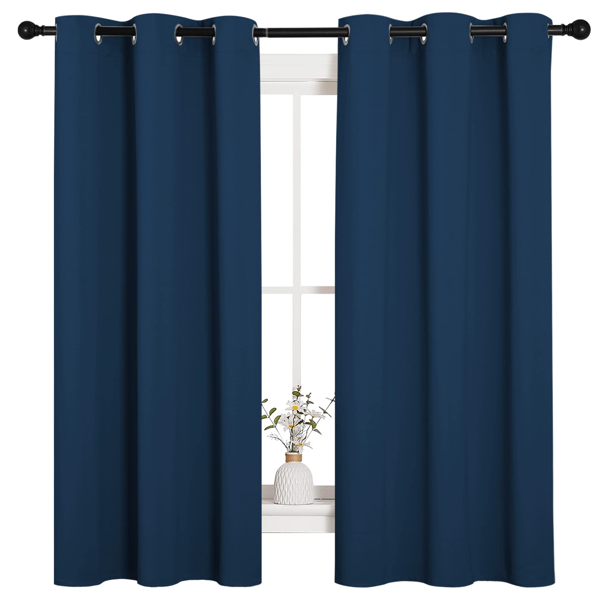 NICETOWN triple-weave blackout curtains reduce outside noise for better viewing.